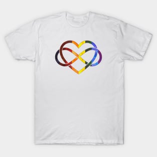 Polyamory Heart - Rainbow Pride T-Shirt